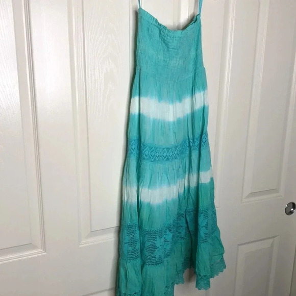NEW RAVIRGA Strapless Ombré Tiered Dress - Picture 4 of 6